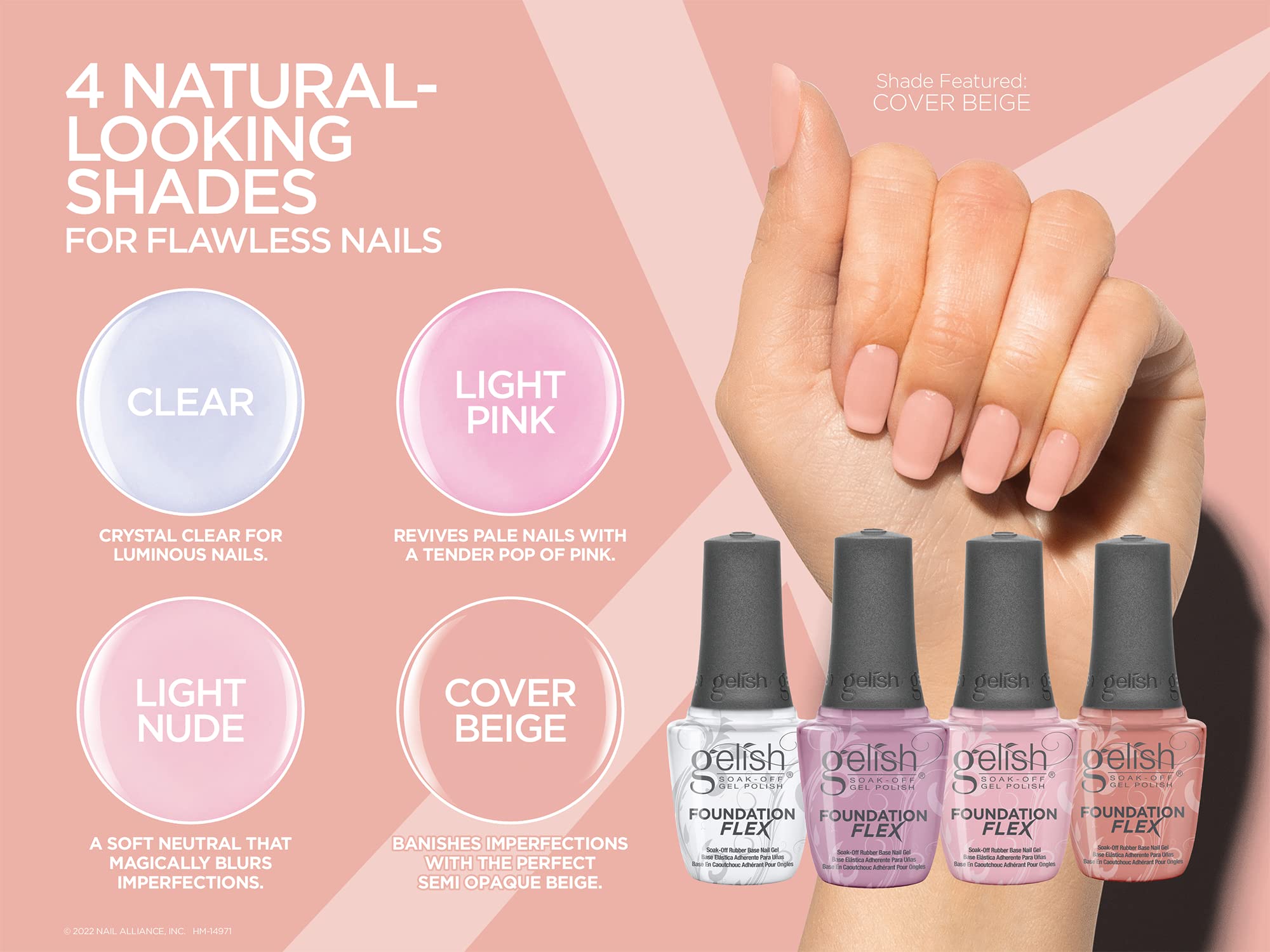 Gelish Foundation Flex, uñas con volumen y protección ligera.