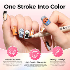 Gellaktik punta 0,7 mm para delinear uñas con precisión