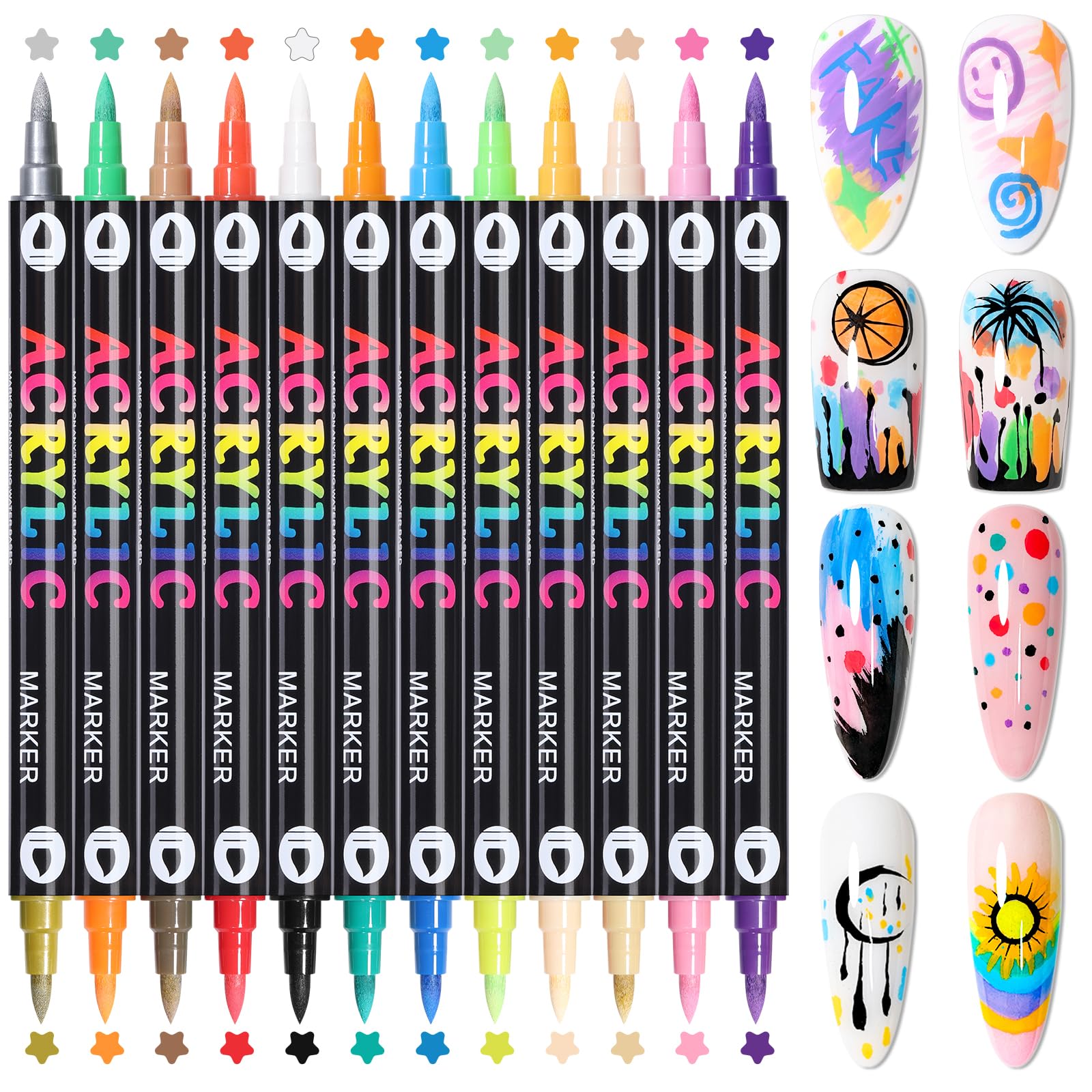 GELLAKTIK: set de 24 colores para uñas con acabado vibrante para trabajos caseros