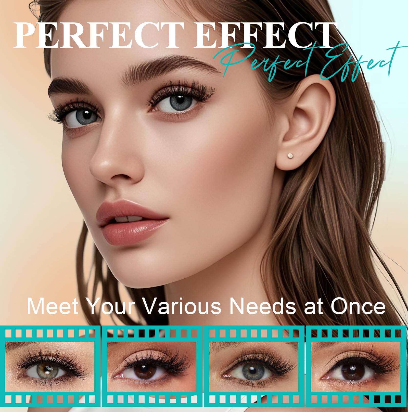 GEMERRY 360° adjustable brush head fits various eye shapes