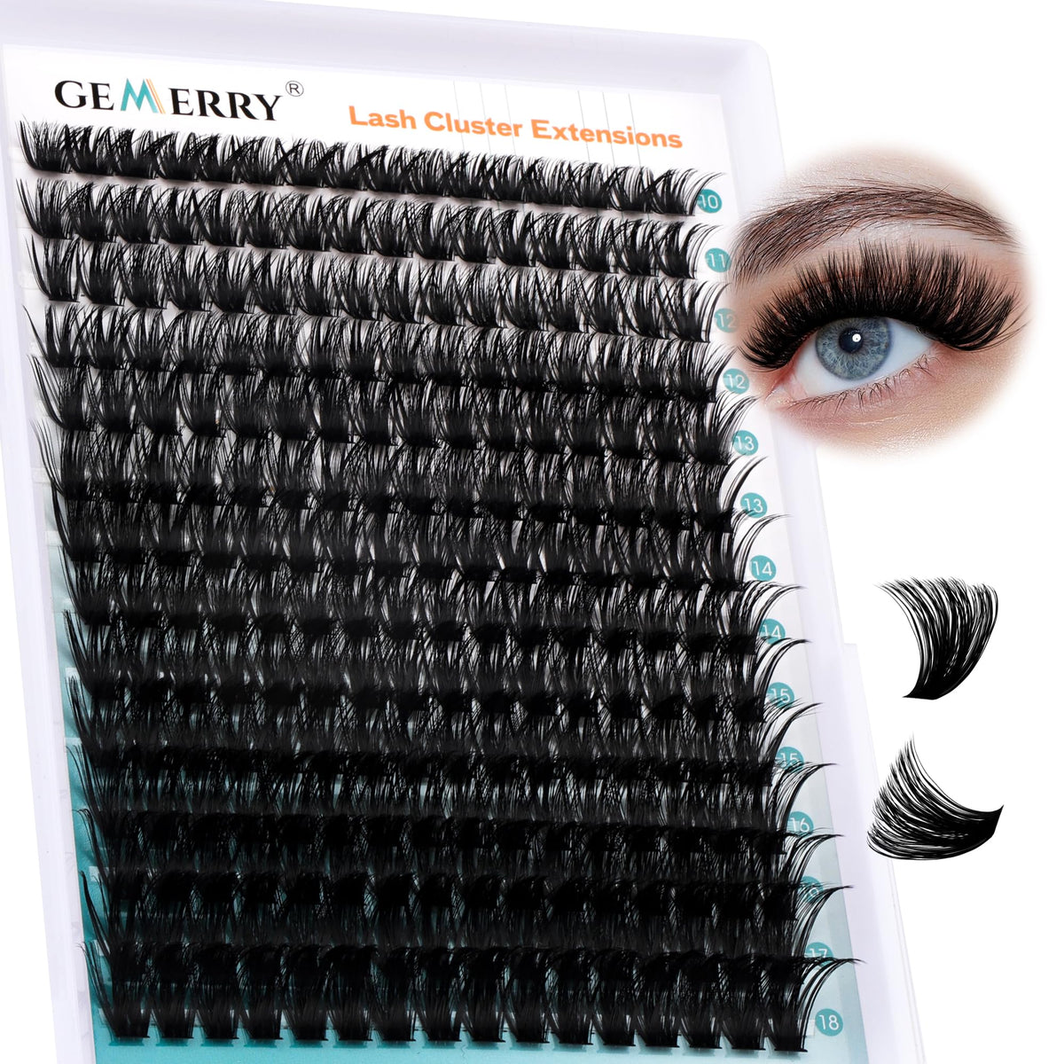 GEMERRY conjunto de pestanas 280 piezas para bricolaje, crea un estilo personalizado en casa.