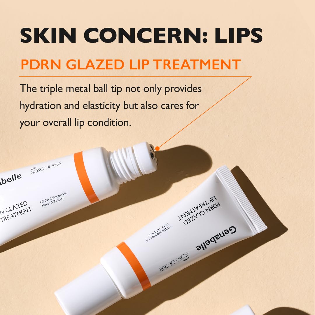 Genabelle PDRN Glaseado Tratamiento Labial ofrece aplicación suave gracias al triple-bola.