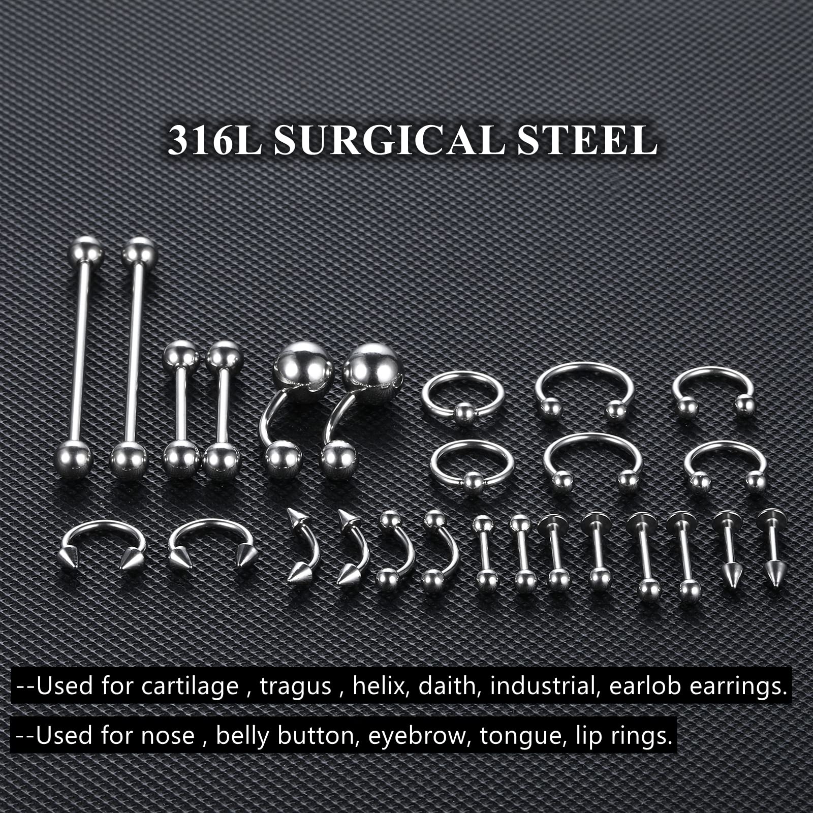 Clamps desechables para piercing de Generic, agarre seguro y esterilidad durante la colocación.