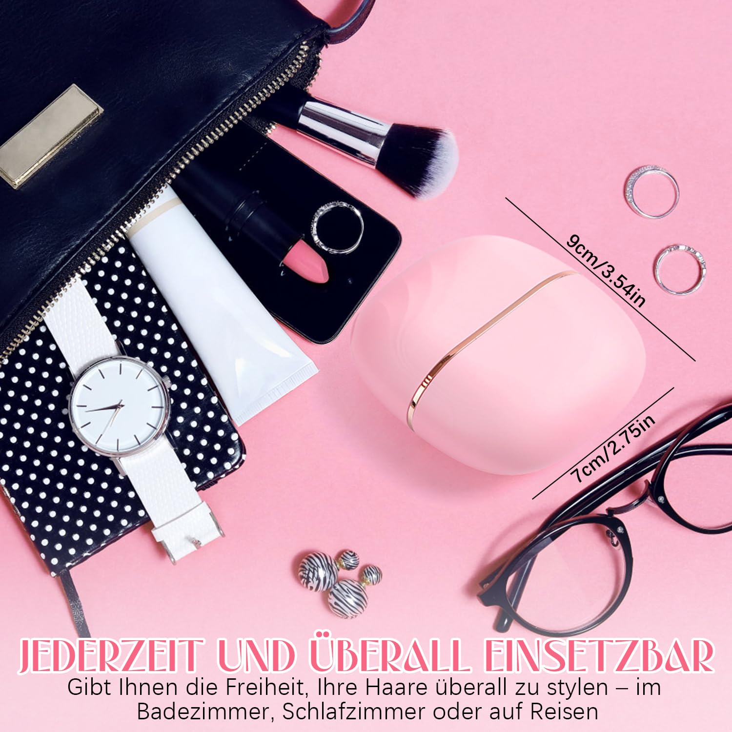 Generic mini plancha pelo rizos naturales y liso con una sola herramienta