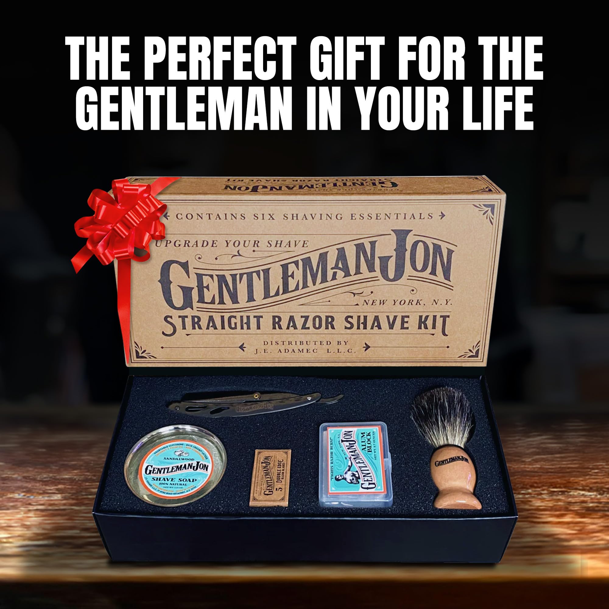 Kit de afeitado vintage Gentleman Jon para experiencia de barbería en casa