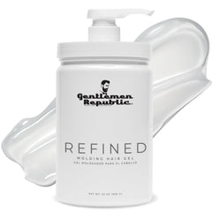 Gel Gentlemen Republic 32oz con bomba para fijación duradera.