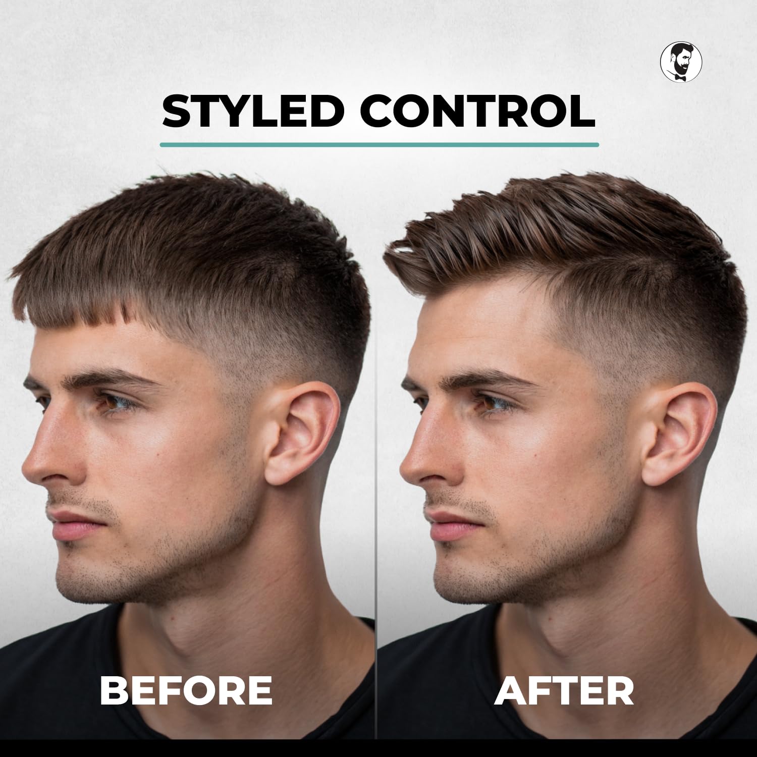 Acabado de brillo alto en gel de Gentlemen Republic para peinados pulidos.