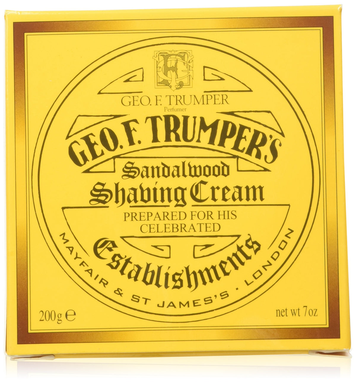Geo F. Trumper crema de afeitar sándalo, tarro de 200 g para afeitado diario.