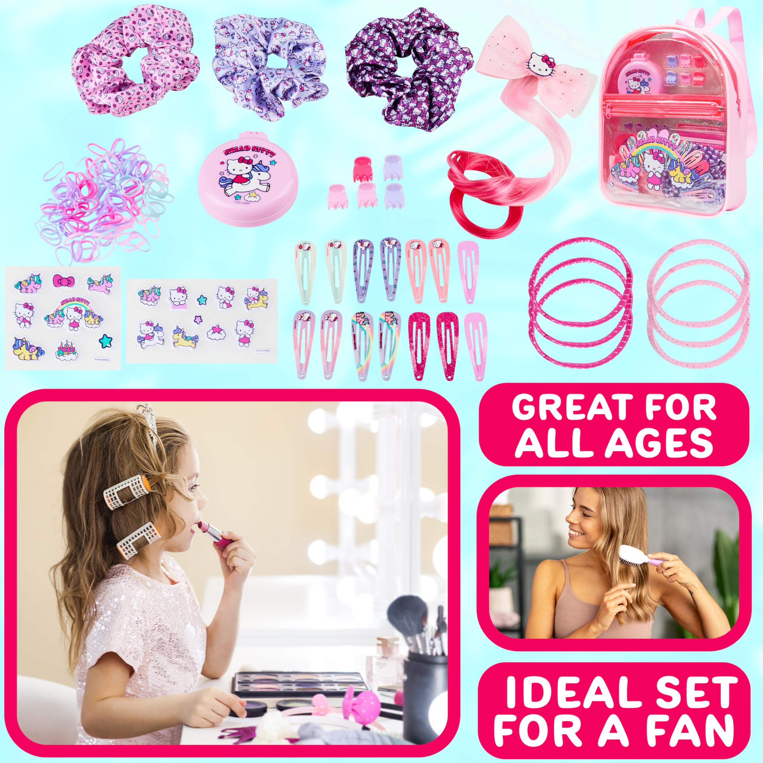 Clip para cabello Hello Kitty de Get Trend, práctico para peinados diarios.
