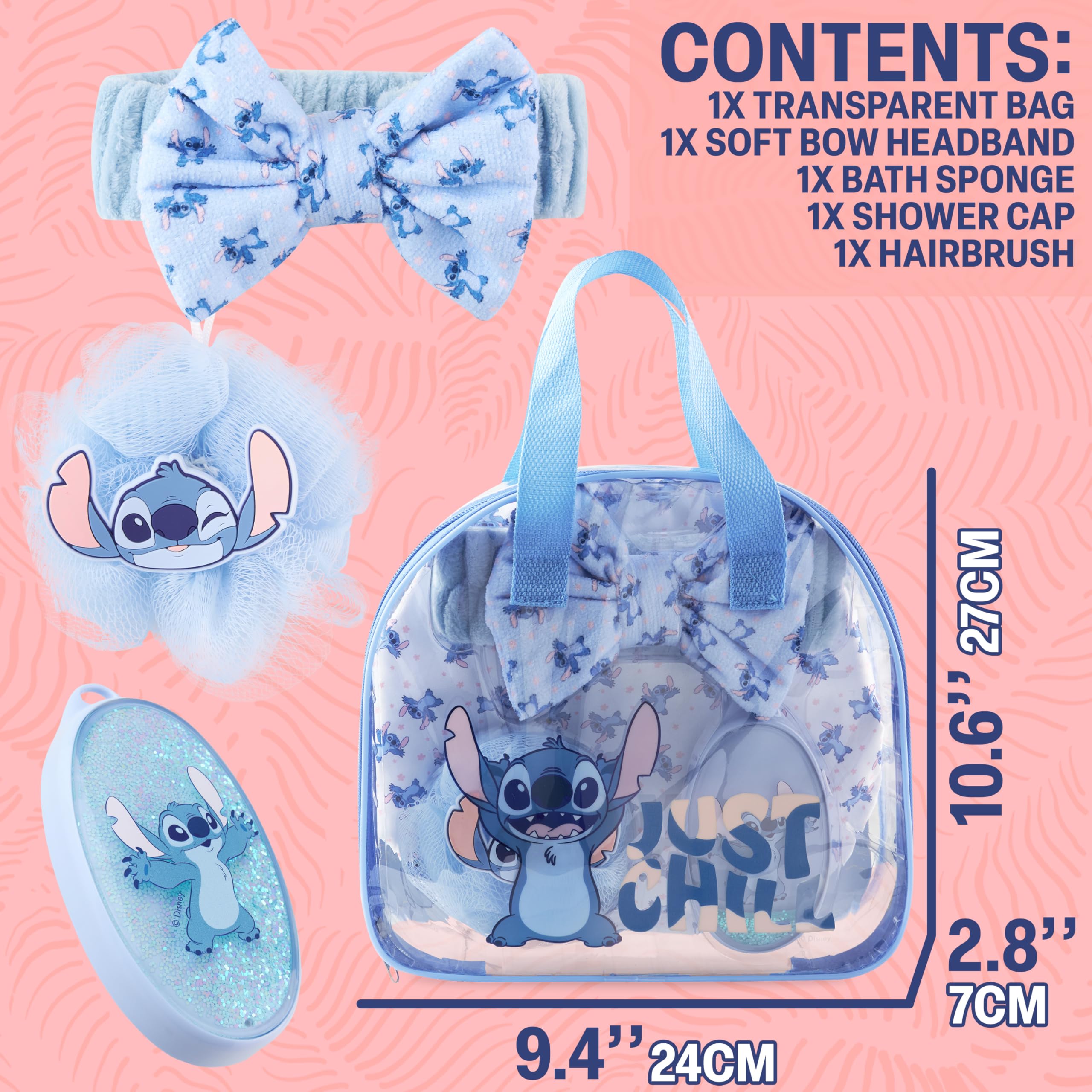 Get Trend Disney Stitch conjunto de accesorios para ducha, regalo perfecto de spa.