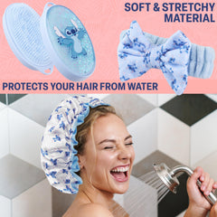 Get Trend Disney Stitch esponja corporal exfoliante, revitaliza la piel durante la ducha.