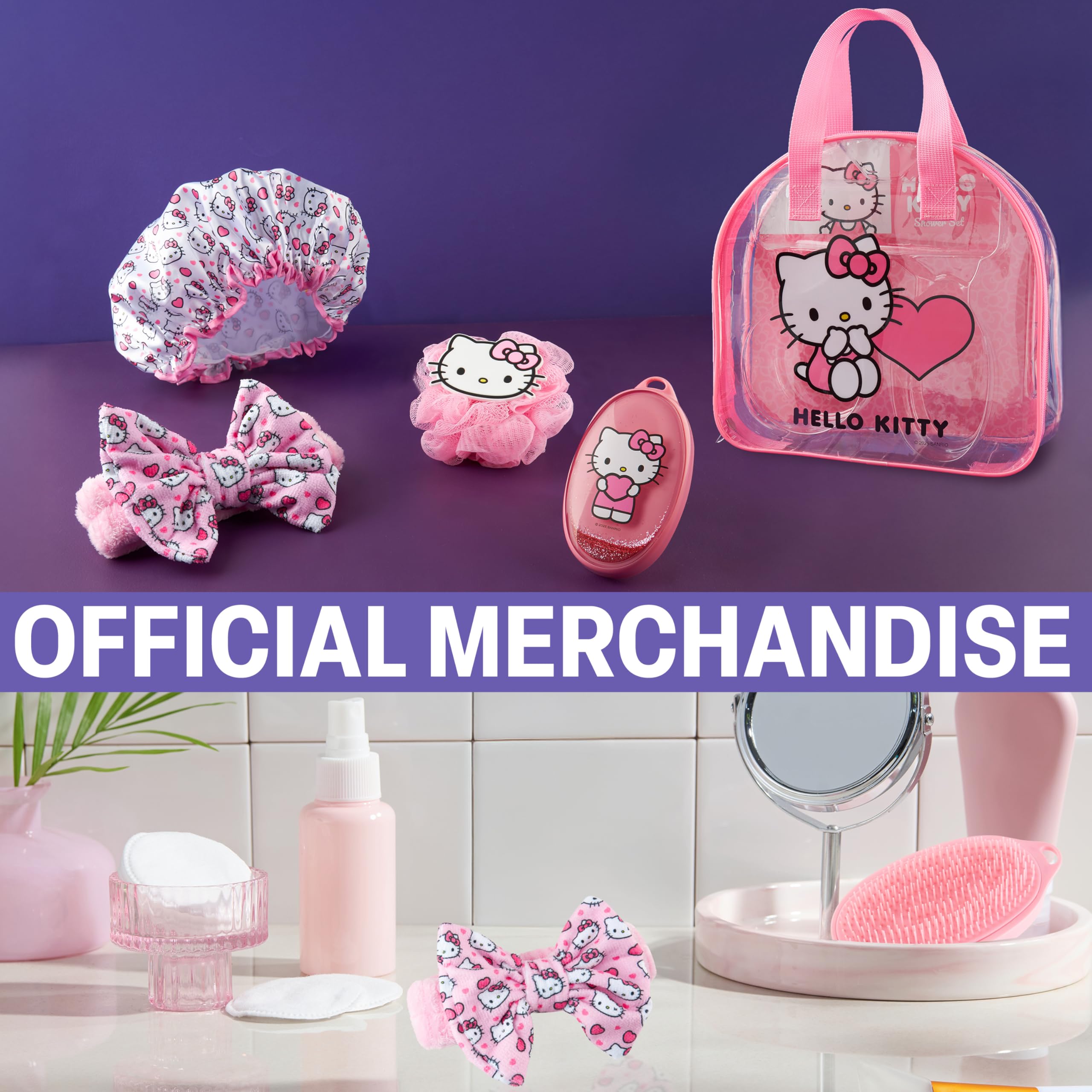 Get Trend Hello Kitty bolsa de aseo transparente: organiza tus artículos de baño para viajar.
