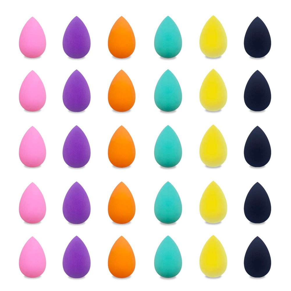 GFOUNS esponja mini maquillaje, set de 30 piezas en colores variados, aplicación precisa.