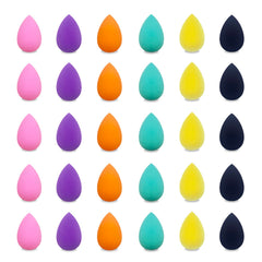 GFOUNS esponja mini maquillaje, set de 30 piezas en colores variados, aplicación precisa.