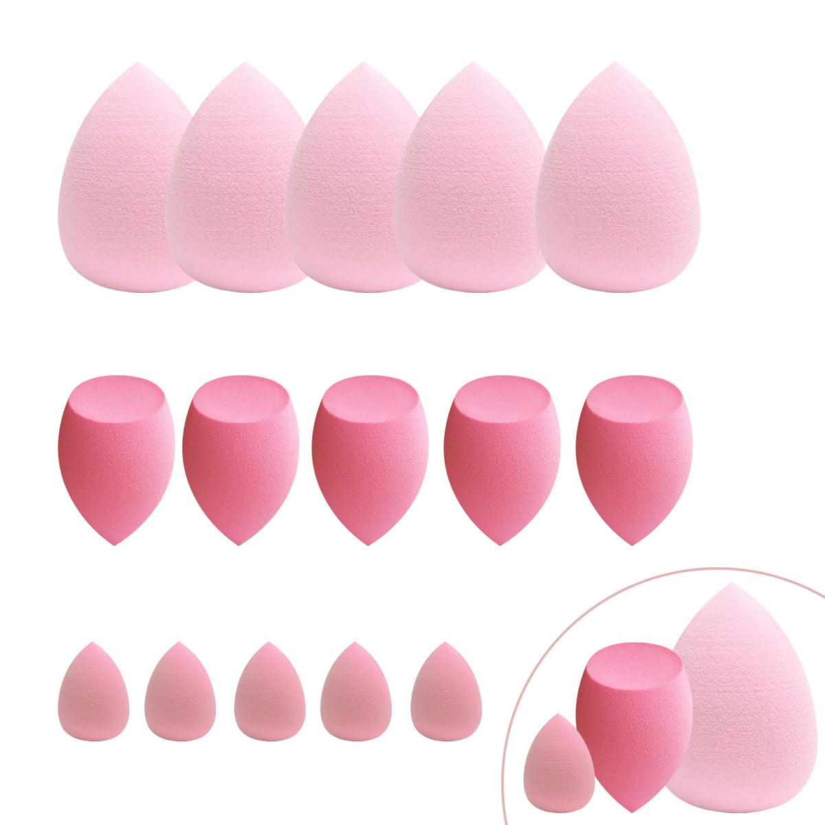 GFOUNS esponjas de maquillaje multicolor para aplicación homogénea.