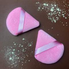 Esponja gfouns puff triangulo rosa, terciopelo nube, suavidad para piel sensible.