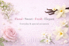 GHBB empaque de muestras de perfume en presentación elegante para regalo o evento.