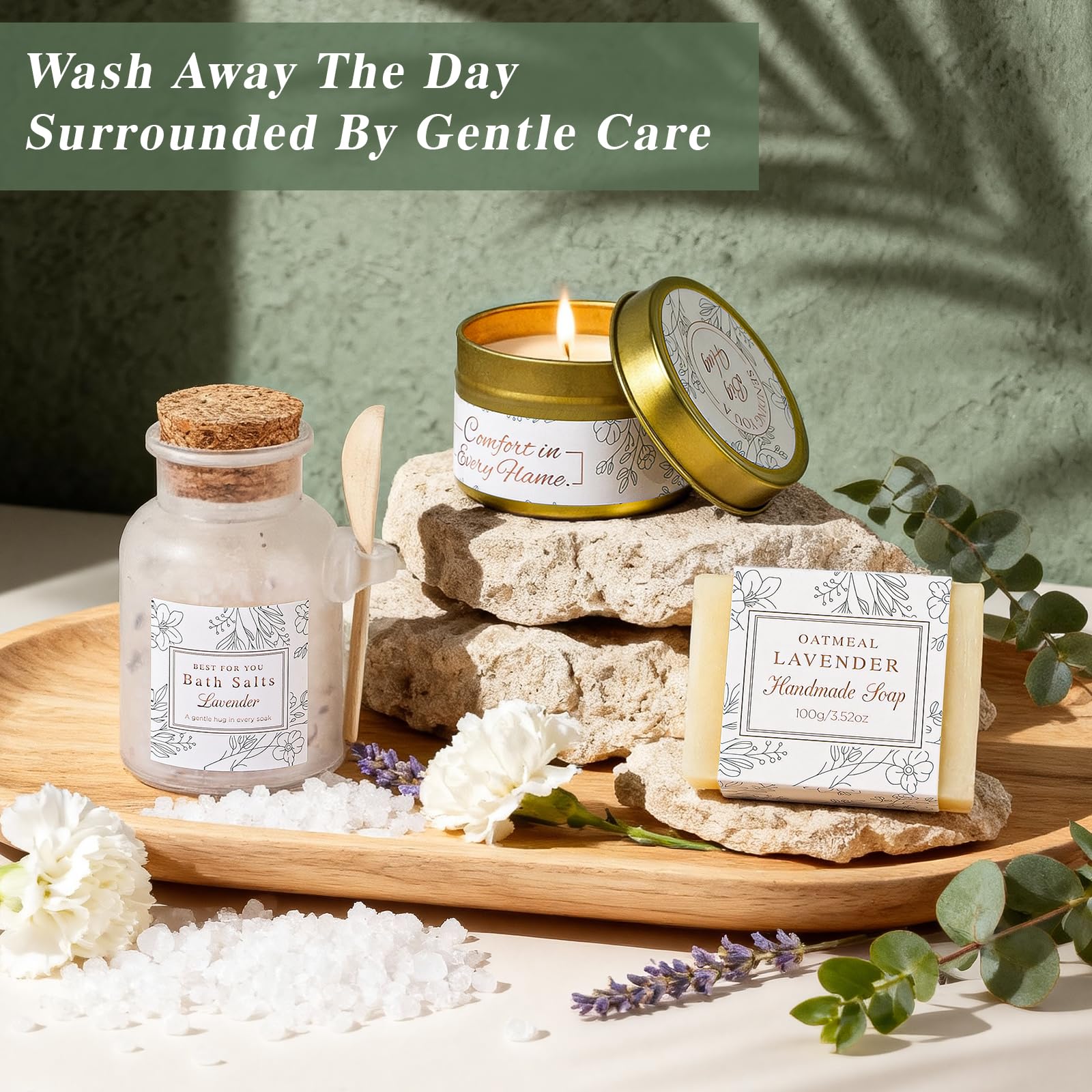 Velas aromáticas de GIFTINBOX para ambiente calmante.
