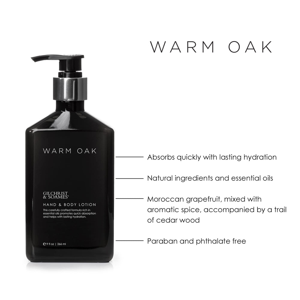 Gilchrist & Soames Warm Oak: primer plano de crema suave para piel hidratada