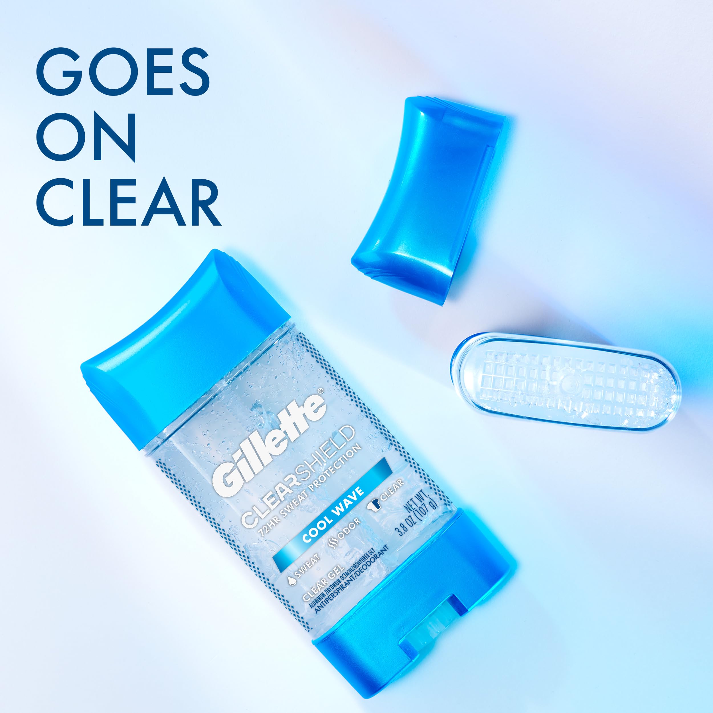 Gillette Advanced Clear Gel Cool Wave, botella de 3,8 oz para uso diario