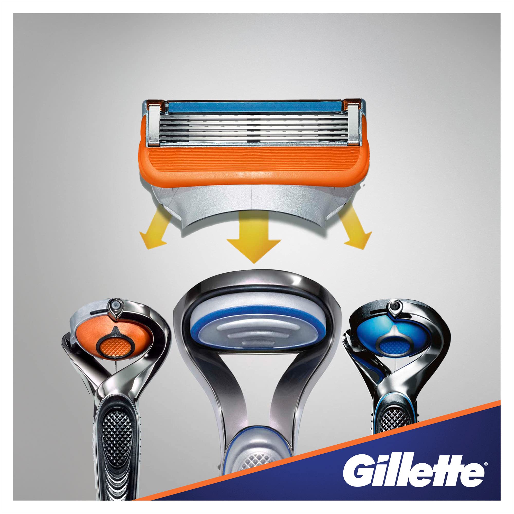 Gillette Fusion5, detalle de las cuchillas para un contacto cercano.
