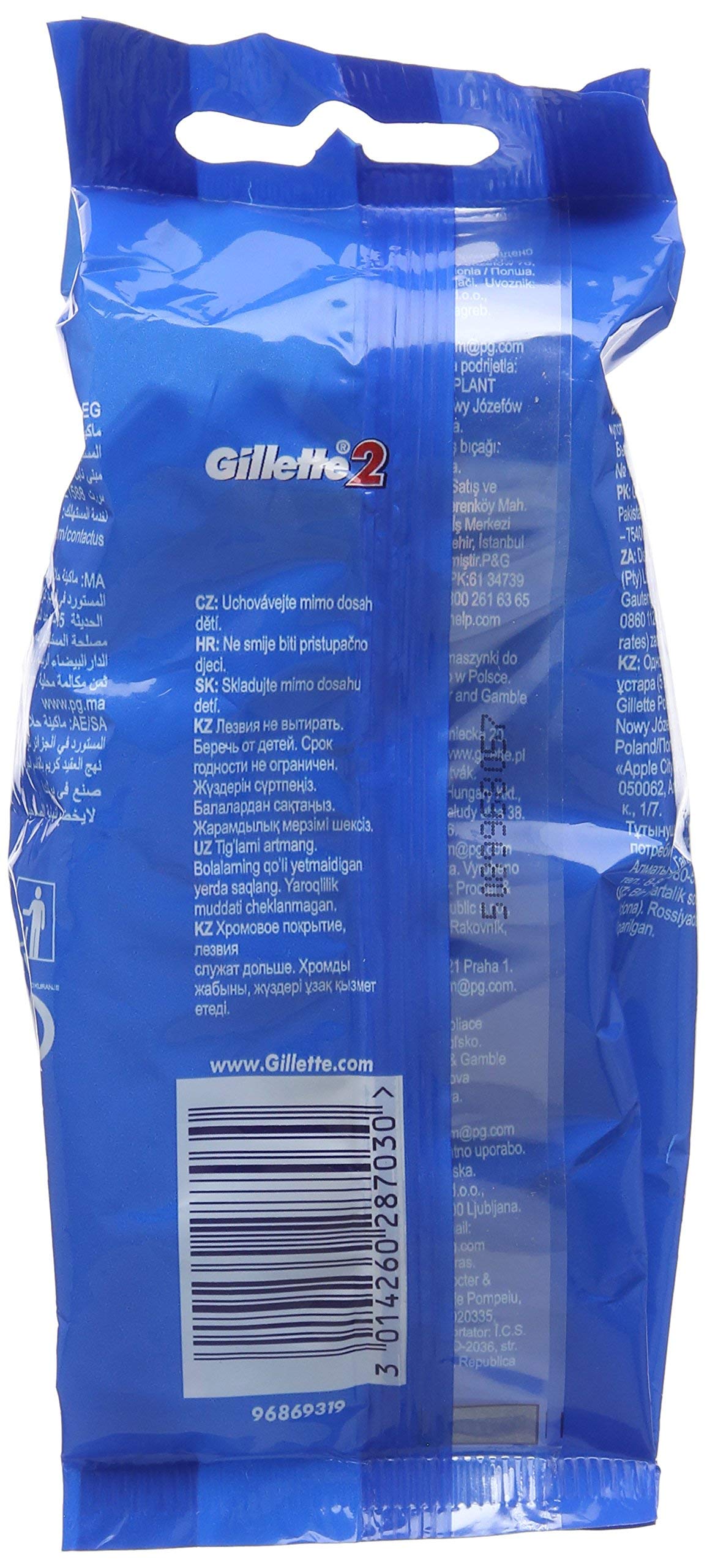 Gillette G2 desechable en embalaje practico para viaje
