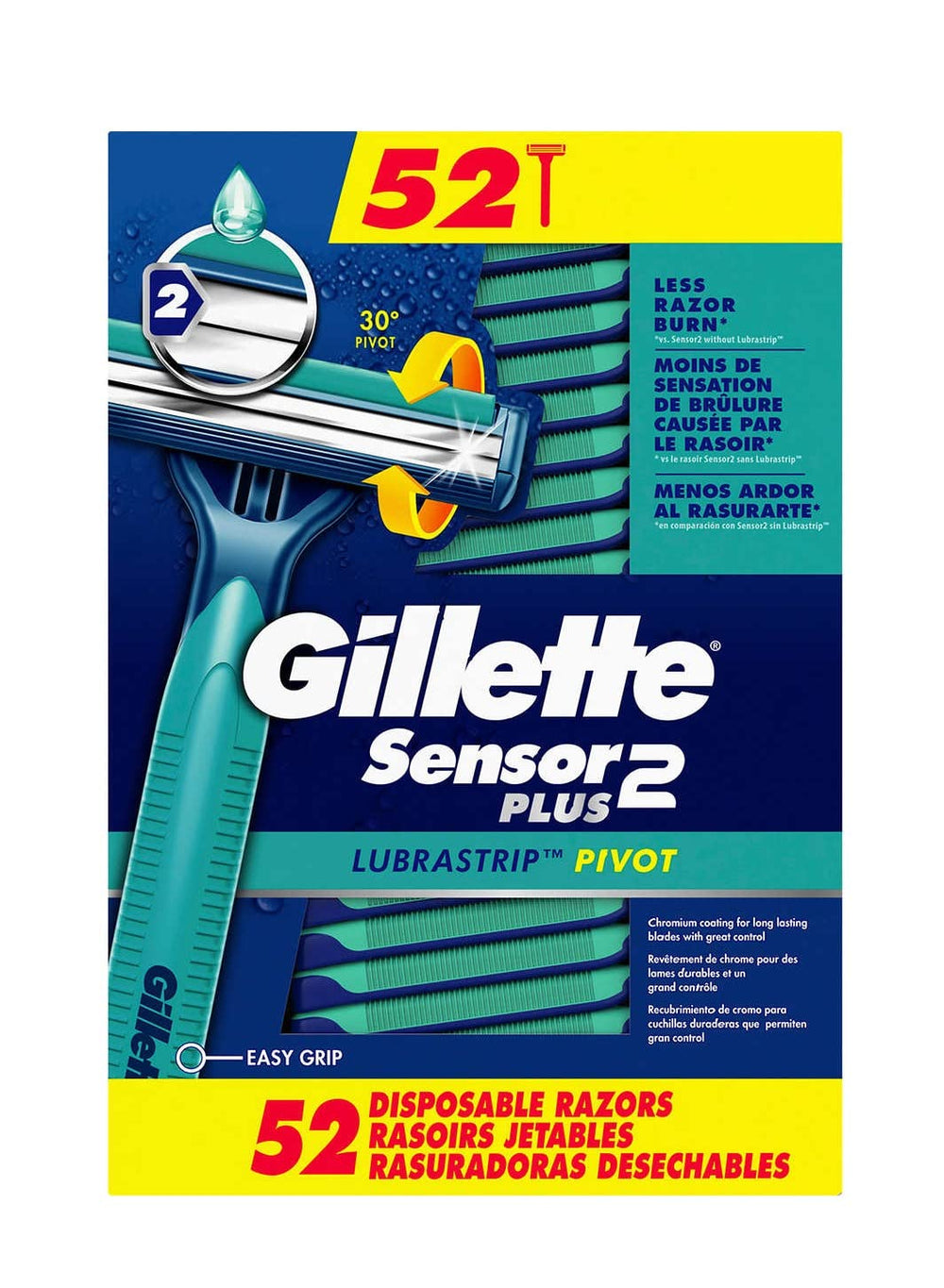 Gillette Sensor2 Plus, durabilidad para hasta ocho afeitados por rasuradora.