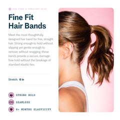 GIMME banda elástica para cabello delicado, sin marcas al retirar.