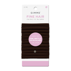 GIMME Bandas para cabello fino 12-pack: agarre suave para uso diario.
