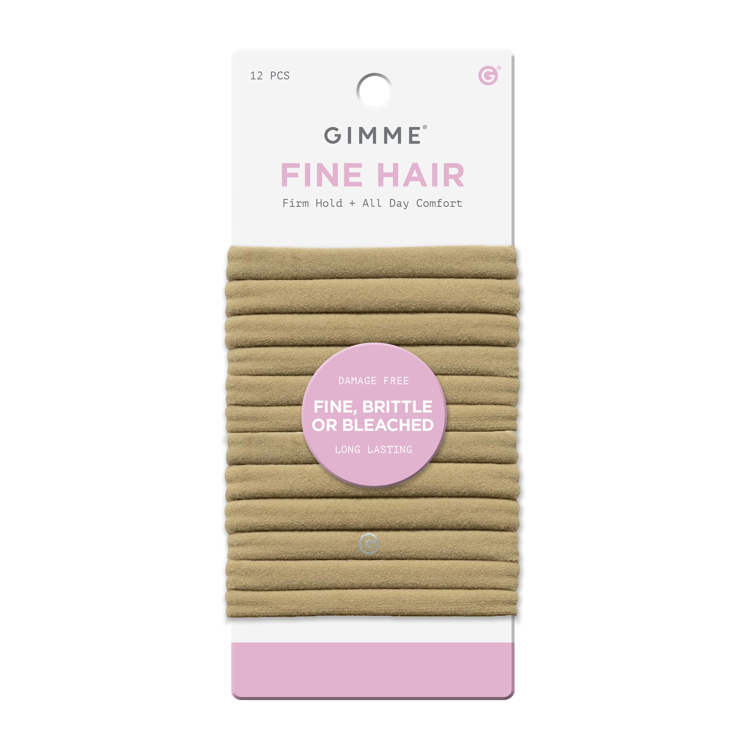 GIMME Beauty bandas-elasticas-cabello-fino rubio oscuro, agarre suave para uso diario