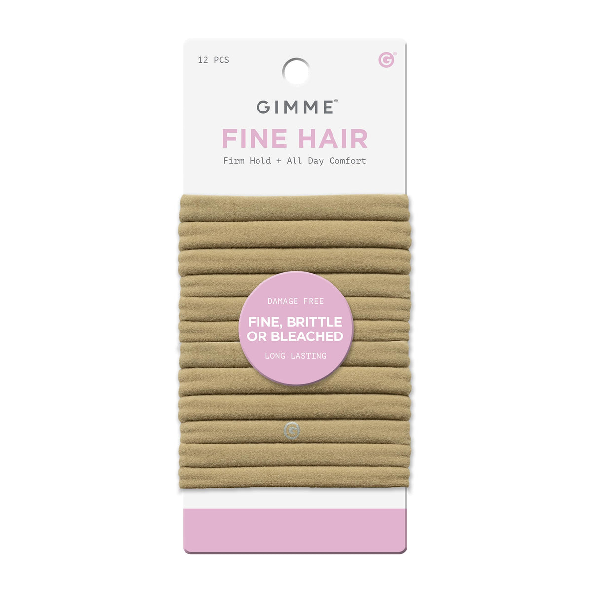 GIMME Beauty bandas-elasticas-cabello-fino rubio oscuro, agarre suave para uso diario