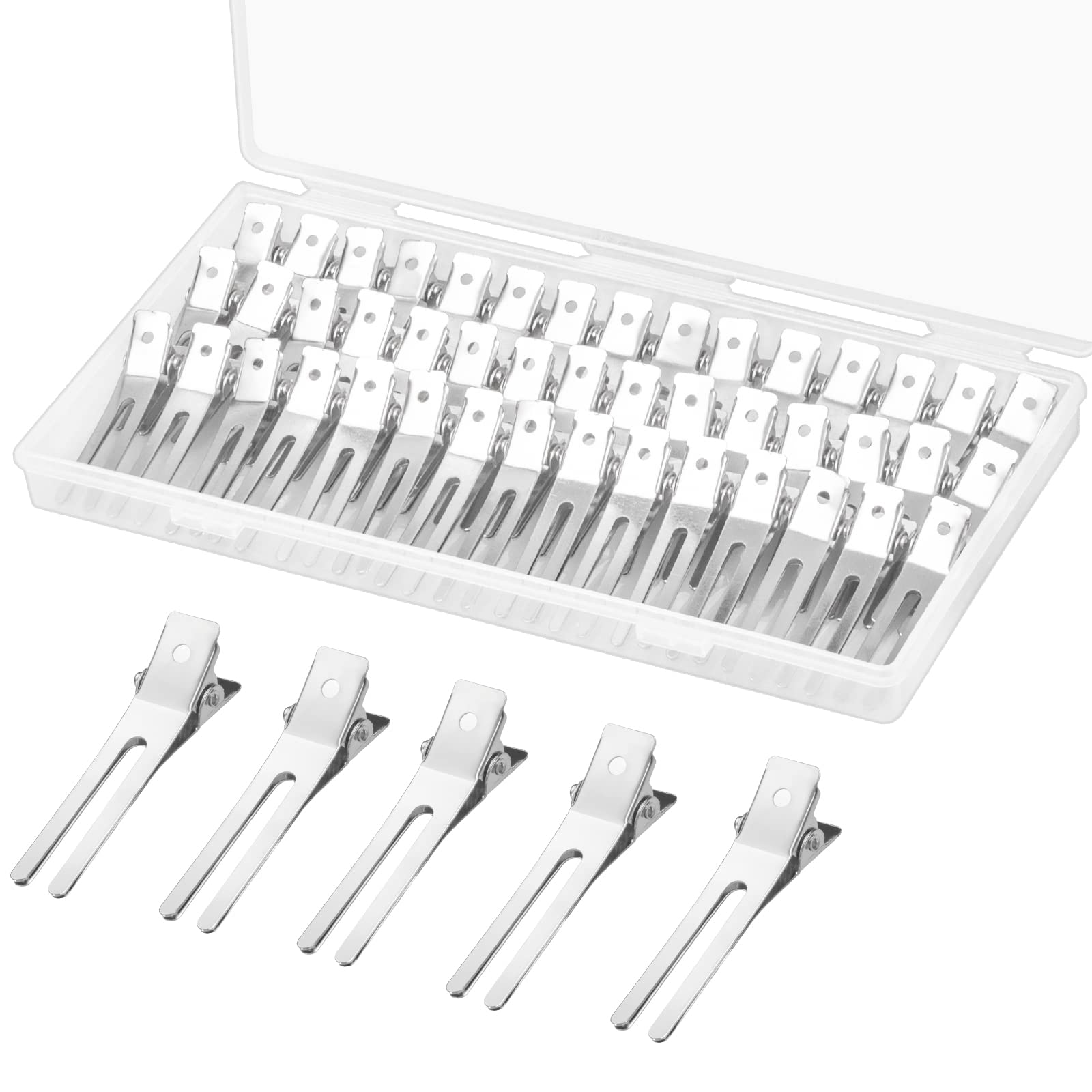 Pinza Gingbiss de doble diente dentro de la caja, sujeción estable para peinados.