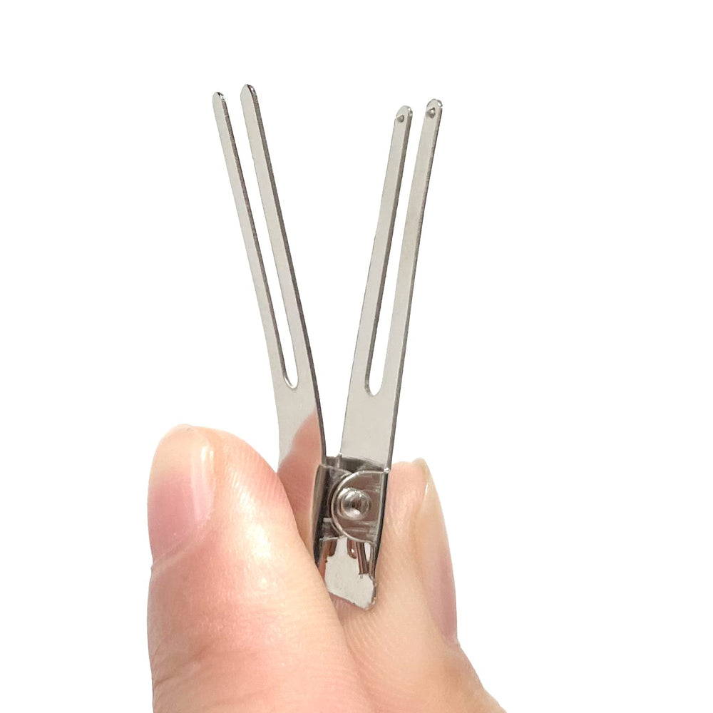 Pinza Gingbiss de pelo doble diente ideal para maquillaje y peinado.