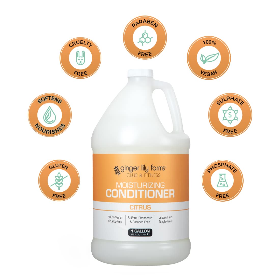 Envase recargable de Ginger Lily Farms 1 galón para reducir plástico.