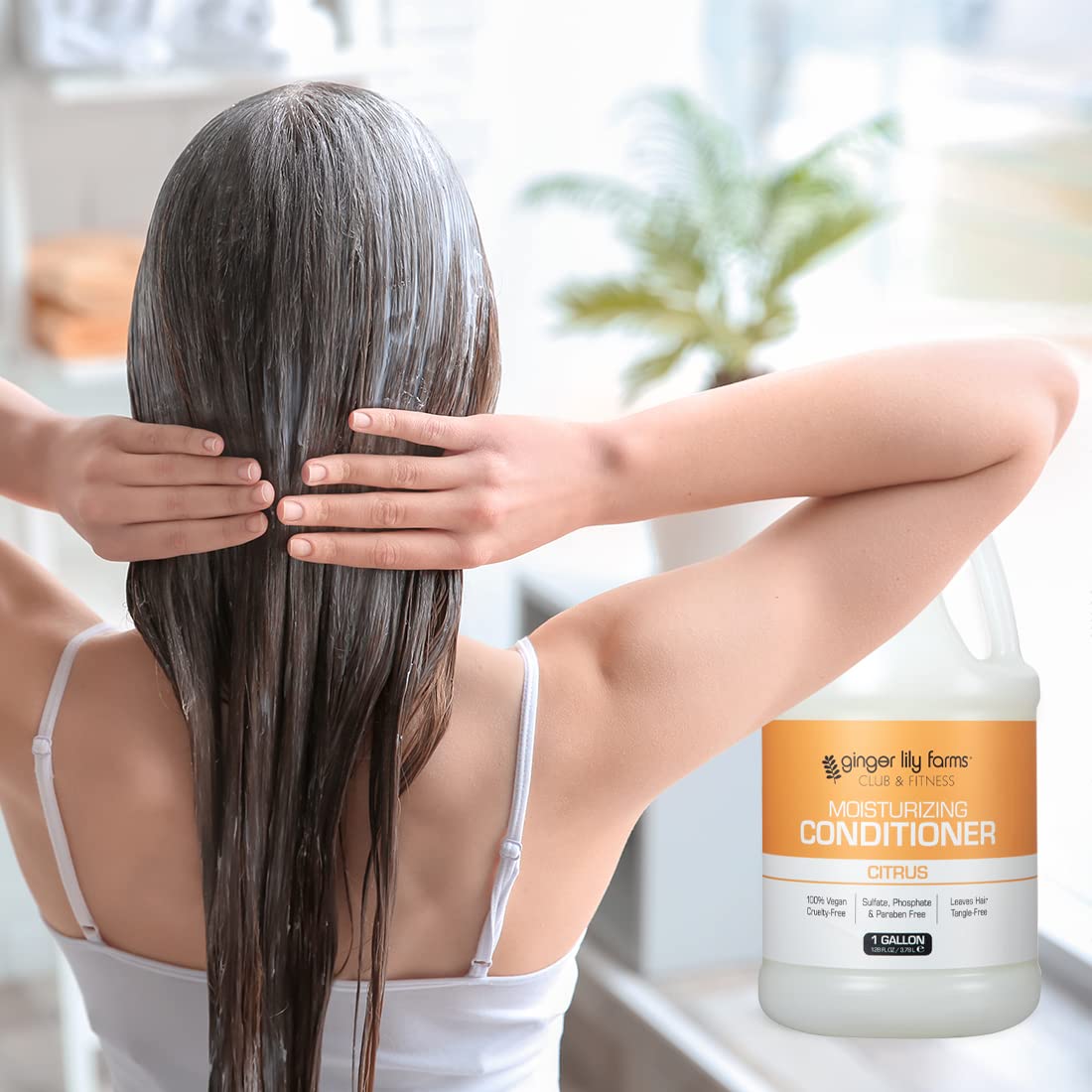 Con Ginger Lily Farms, cabello suave y brillante tras cada uso.