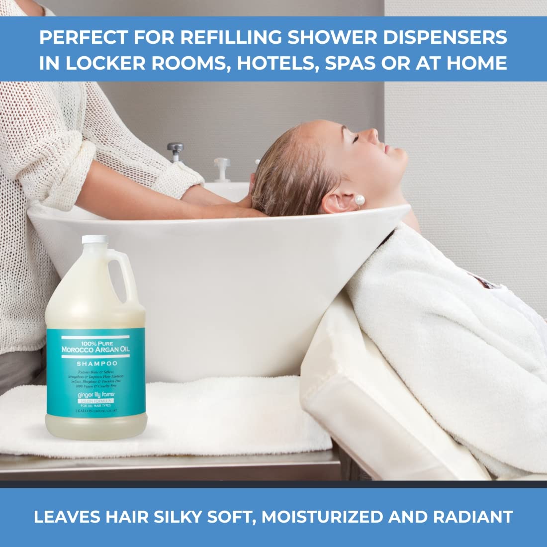 Ginger Lily Farms Shampoo Refill Salón: envase ideal para rellenar dispensadores.