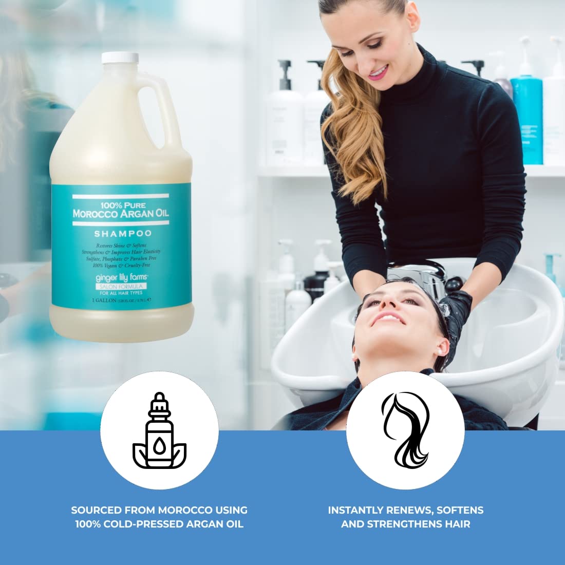 Ginger Lily Farms Shampoo Uso Diario: adecuado para rutina diaria de cuidado capilar.