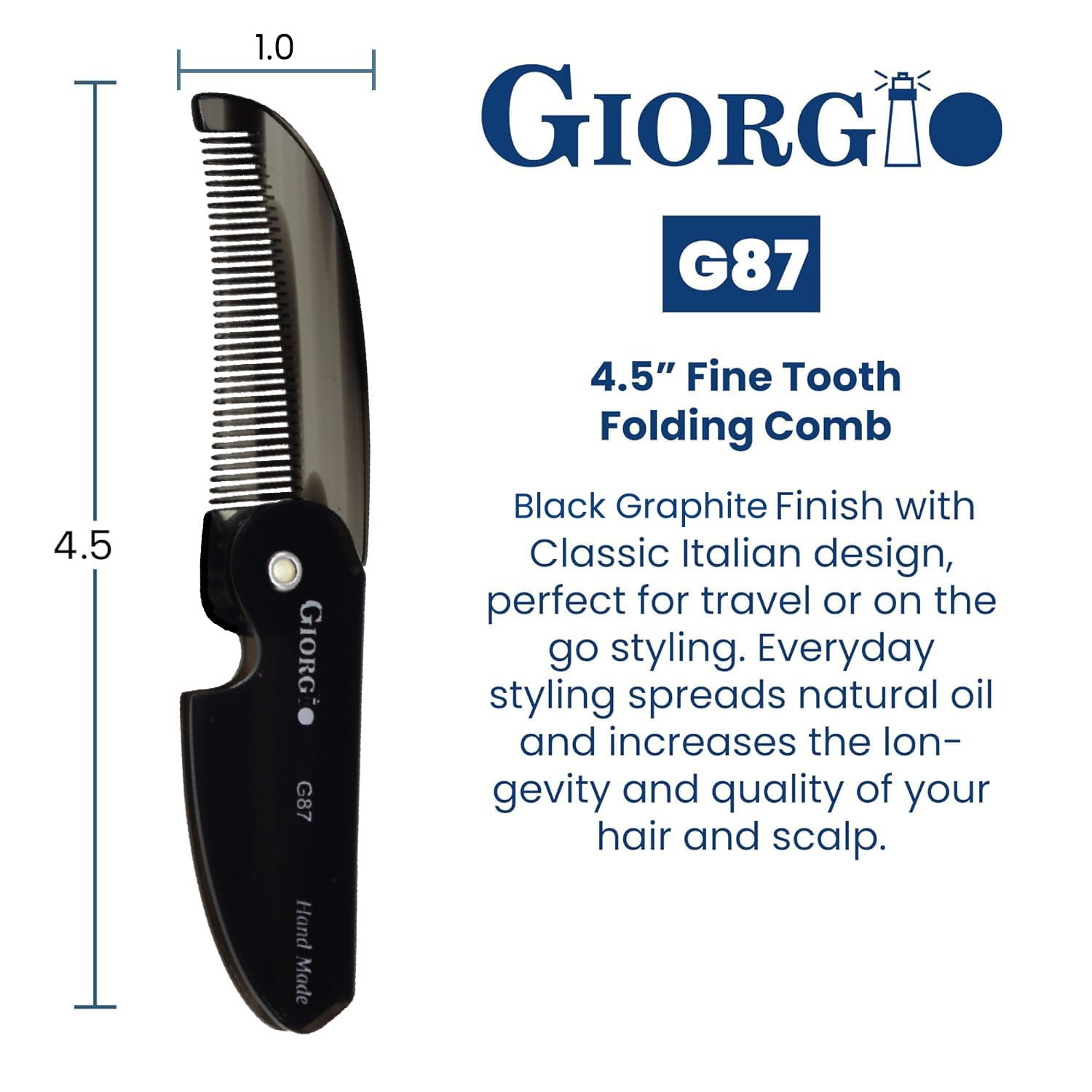 Giorgio G87 dientes finos para peinar sin tirones