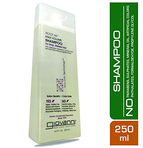 Giovanni Root 66 Volumen Máximo Shampoo, espuma suave que facilita el lavado.
