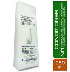 Acondicionador Giovanni Tea Tree Triple Treat: textura cremosa lista para aplicar.