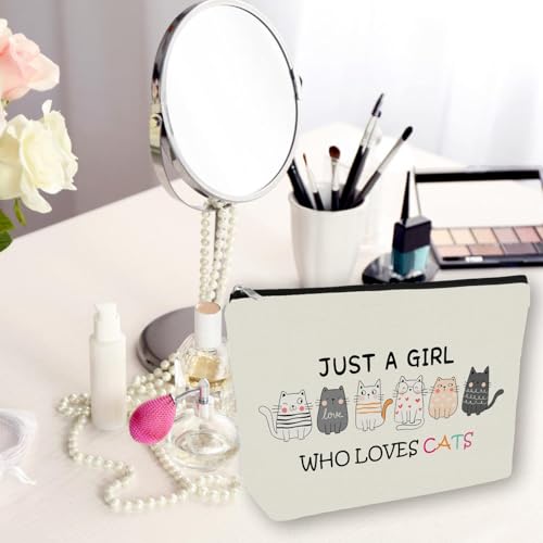 Girlly bolso maquillaje gato doble dibujo: gráficos vivos, ideal para regalo