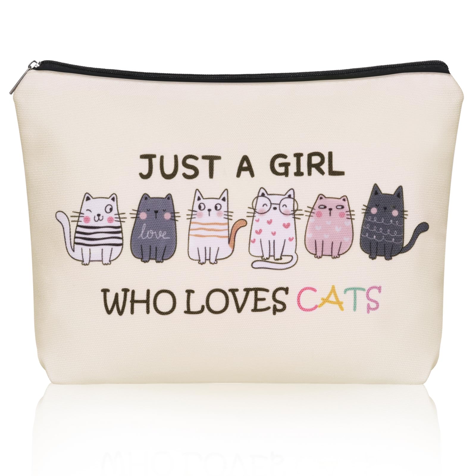 Girlly bolso maquillaje gato frontal: diseño adorable y práctico para viaje