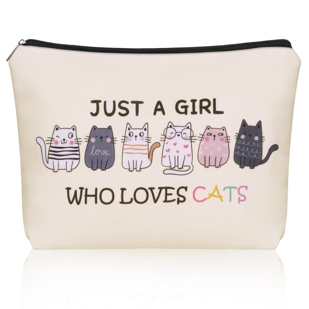 Girlly bolso maquillaje gato frontal: diseño adorable y práctico para viaje