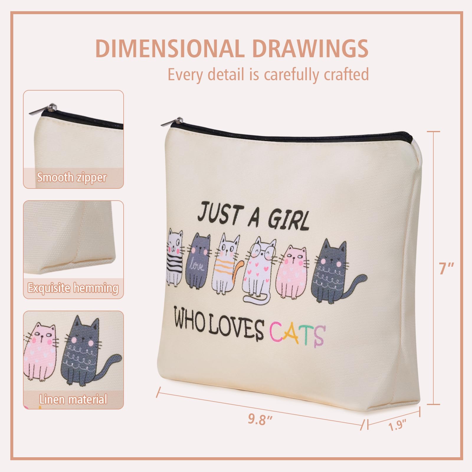 Girlly bolso maquillaje gato uso diario: cabe lo esencial