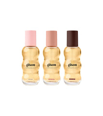 Gisou conjunto mini perfume para cabello Glaze: colección de tres fragancias.