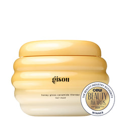 Gisou Honey Gloss Ceramide Therapy Mask Mini, uso post lavado para brillo duradero.