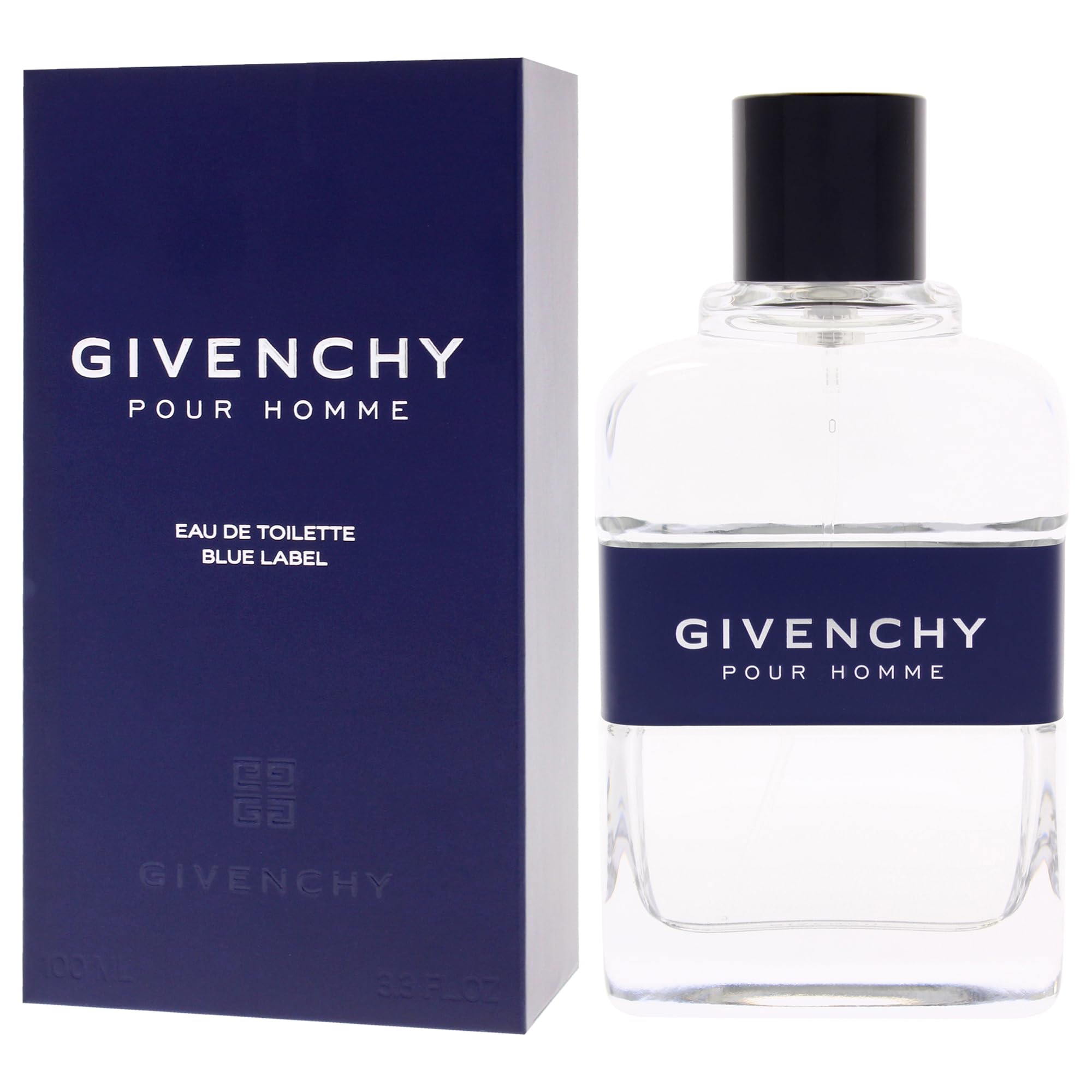 Givenchy Blue Label para hombre, etiqueta frontal, estética premium para closet y colección.