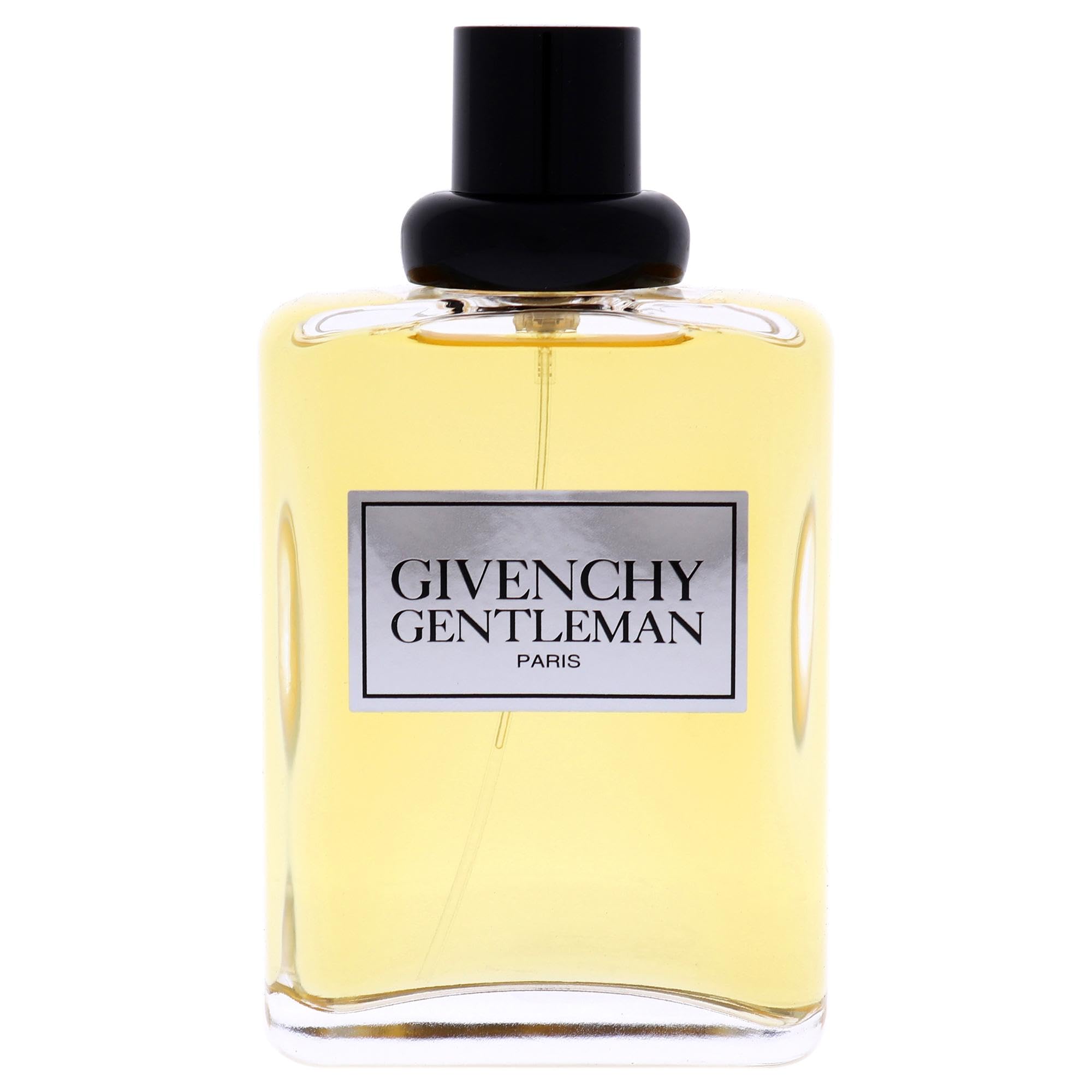 Givenchy Gentleman, empaque de lujo, diseño elegante para estantes.