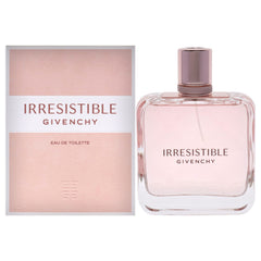 Givenchy Irresistible, botella frontal, aroma floral duradero para uso diario.