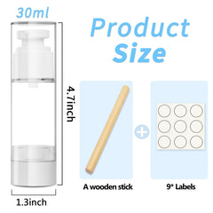 GIVITASOT botella airless 30 ml, tamaño viaje para llevar en bolso.